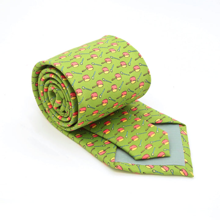 Pots Green Necktie with Handkerchief Set - FHYINC best men&