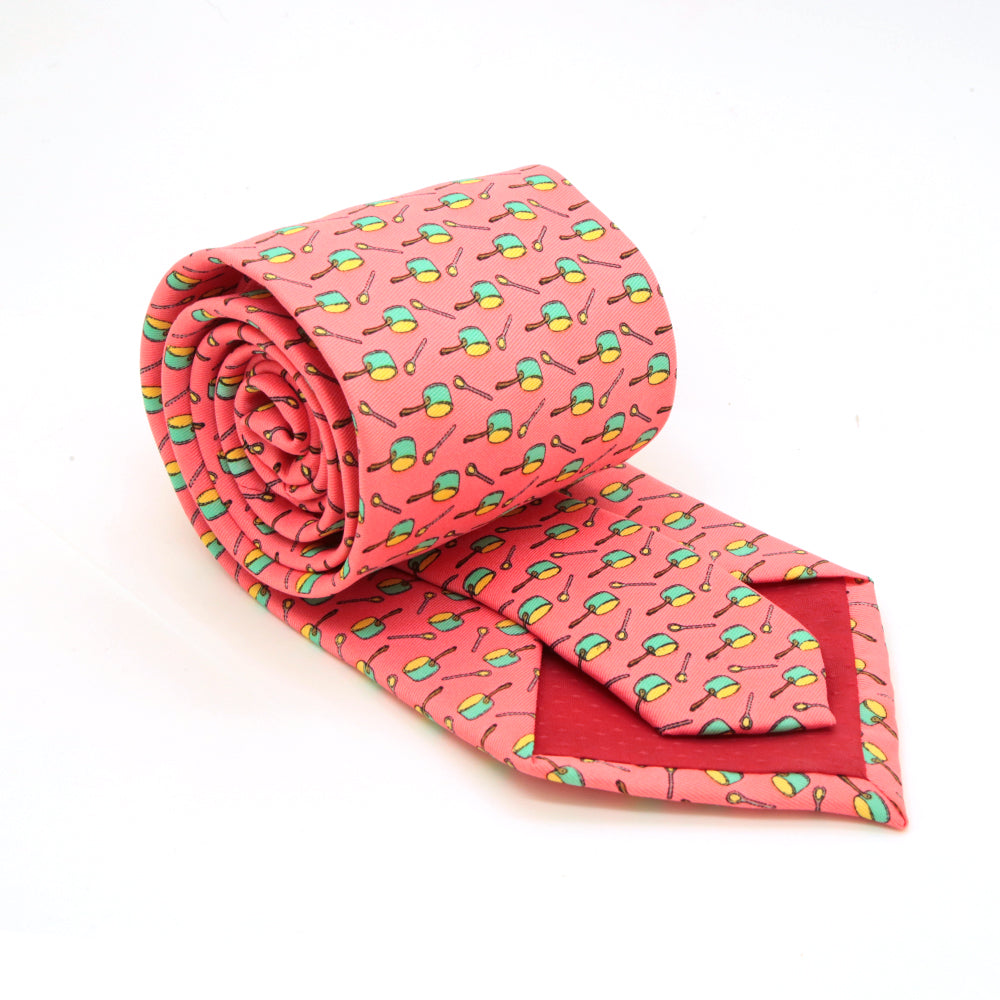 Pots Pink Necktie with Handkerchief Set - FHYINC best men&
