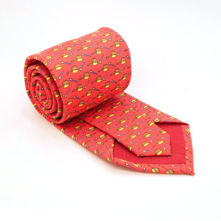Pots Red Necktie with Handkerchief Set - FHYINC best men&