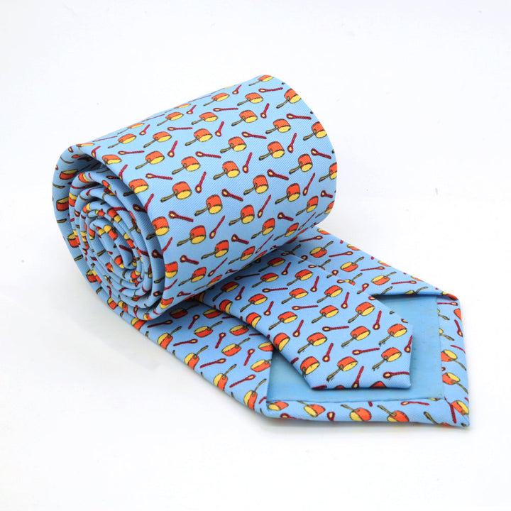Pots Sky Blue Necktie with Handkerchief Set - FHYINC best men&