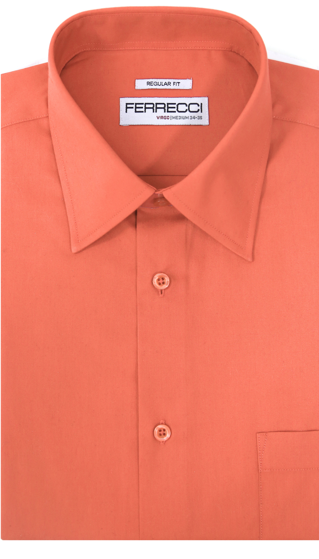 Ferrecci Virgo Coral Regular Fit Dress Shirt 16 Large 36-37 Sleeve