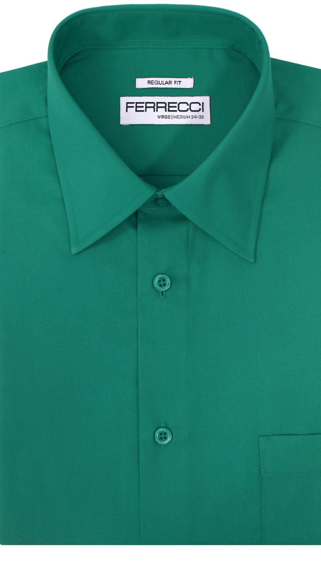 Ferrecci Virgo Teal Regular Fit Dress Shirt 16 Large 34-35 Sleeve