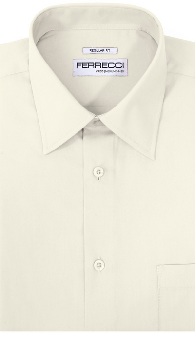 Ferrecci Virgo Off White Regular Fit Dress Shirt Ferrecci Virgo Off White Regular Fit Dress Shirt