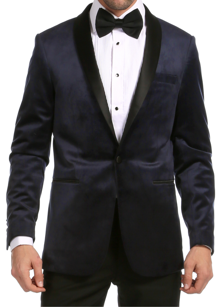 midnight blue velvet tuxedo