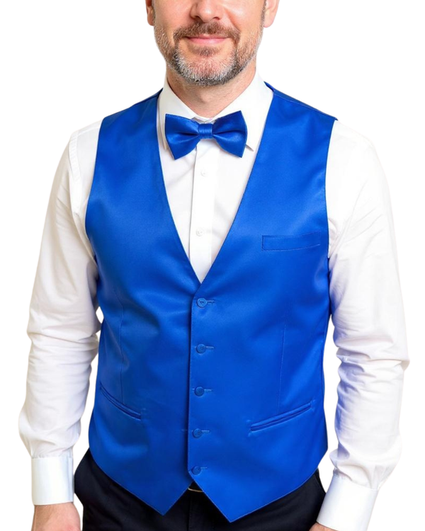 Ferrecci Mens PV600 - Blue with Blue Back Adjustable Vest Set