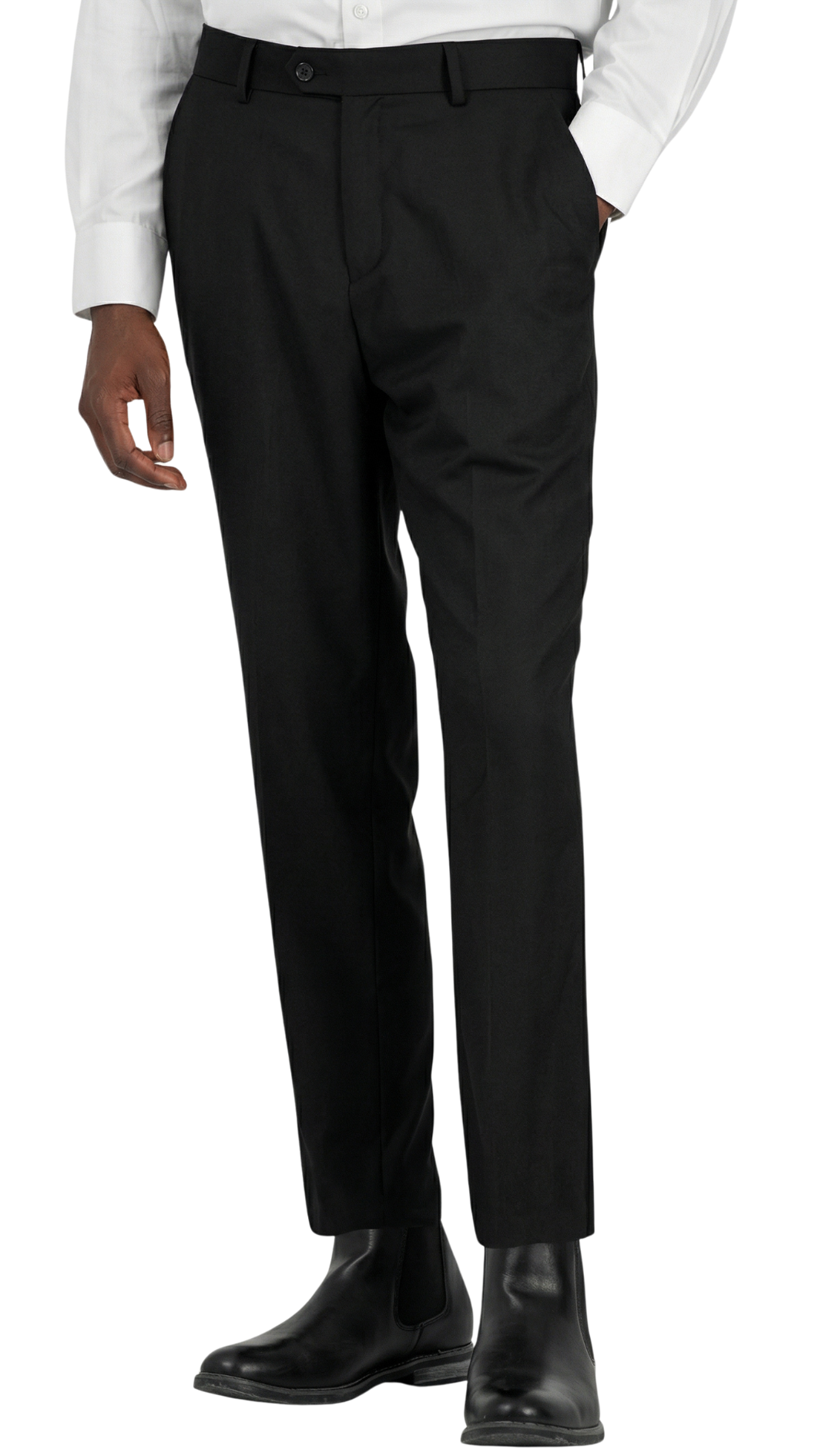 JAX MENS BLACK 2 BUTTON NOTCH LAPEL PICK STITCHING 3 PC SLIM FIT SUIT