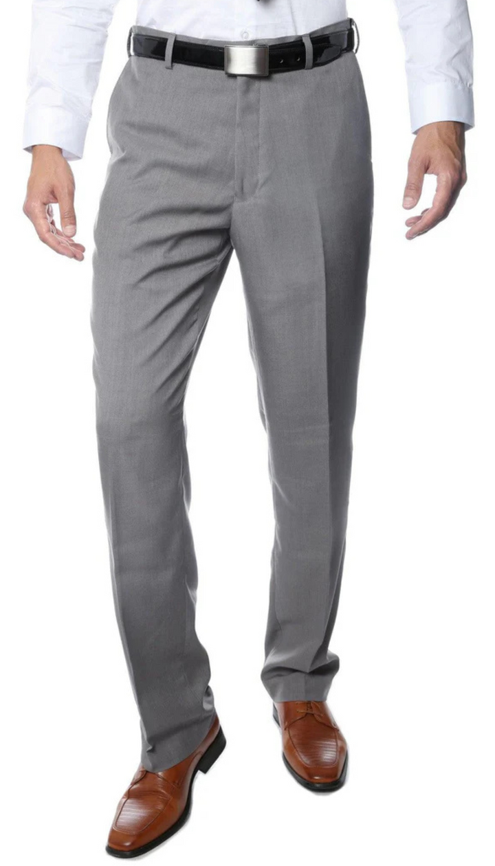 Premium Grey Regular Fit Suspender Ready Formal &amp; Business Pants