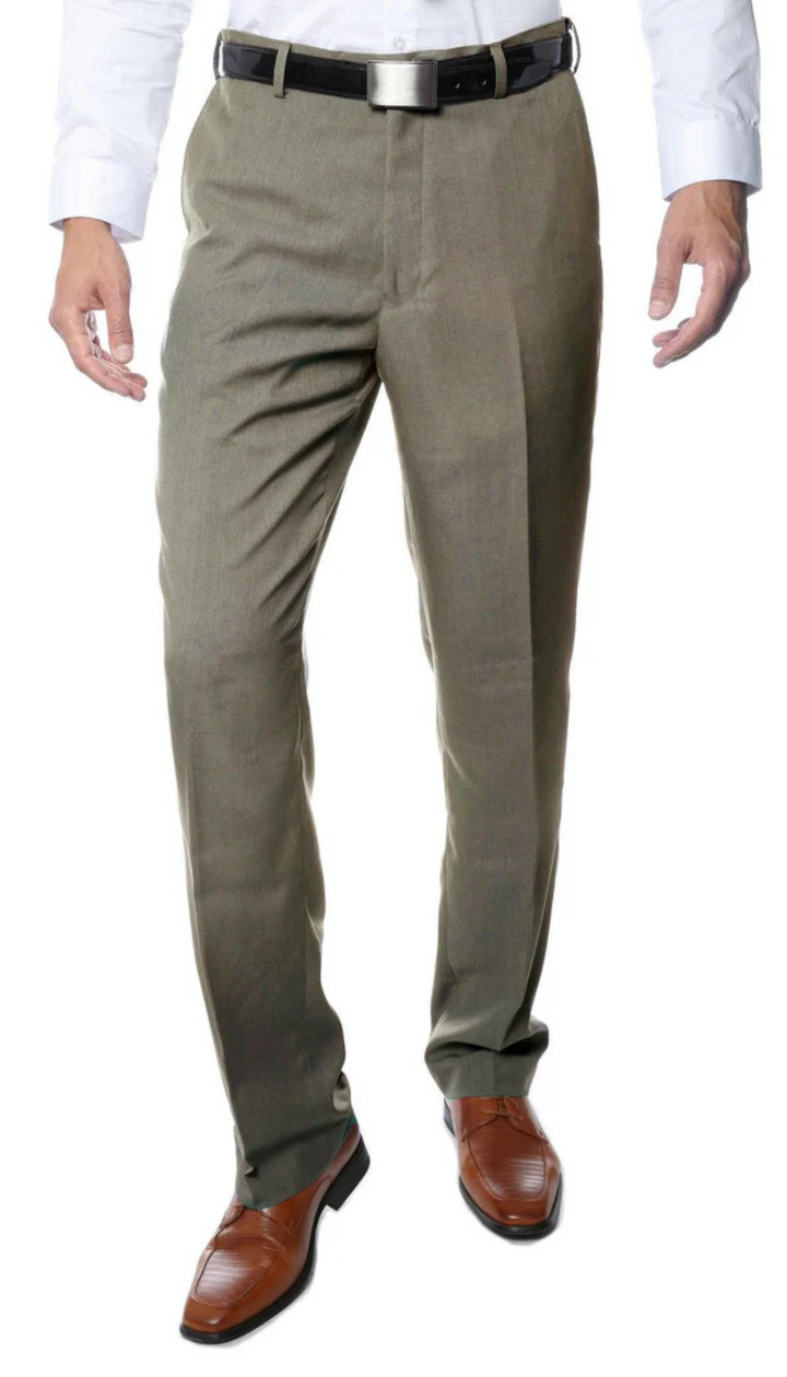 Premium Tan Regular Fit Suspender Ready Formal &amp; Business Pants