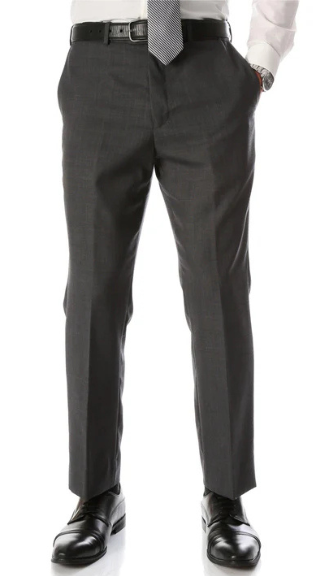 fitted lace wedding dress Men's Black Modern Fit Suit Pants 52 main image 1