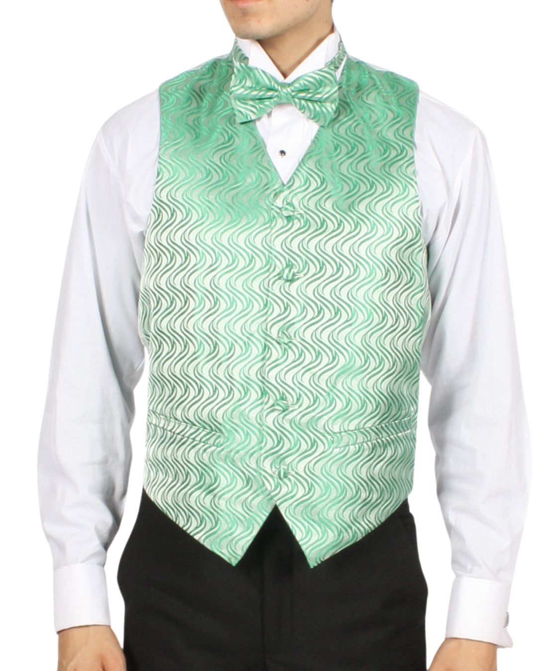 Ferrecci Mens PV150 - Emerald Green with Black Back Adjustable Vest Set 4XL Ferrecci Mens PV150 - Emerald Green with Black Back Adjustable Vest Set 4XL