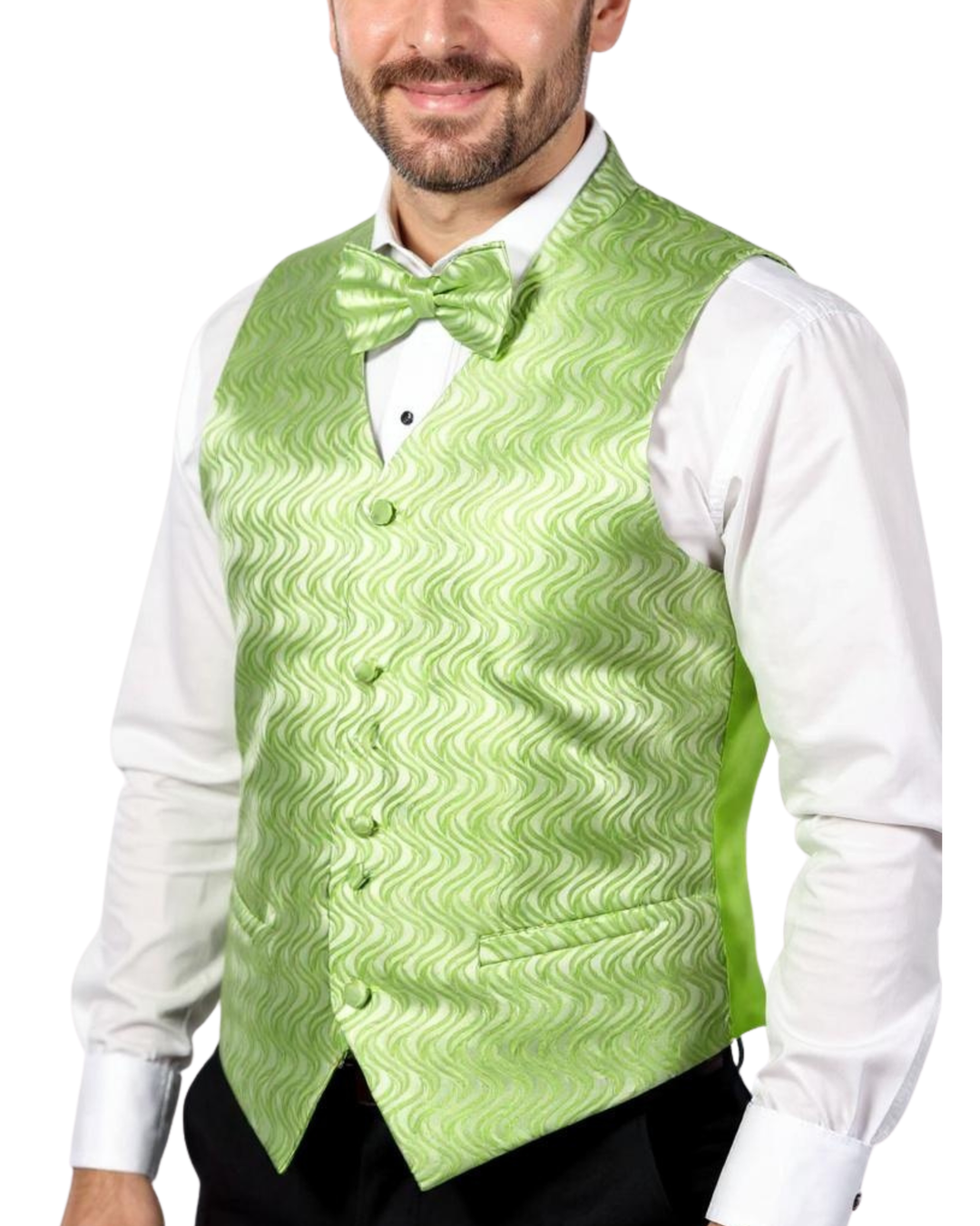 Ferrecci Mens PV150 - Lime Green with Lime Green Back Adjustable Vest Set 4XL Ferrecci Mens PV150 - Lime Green with Lime Green Back Adjustable Vest Set 4XL