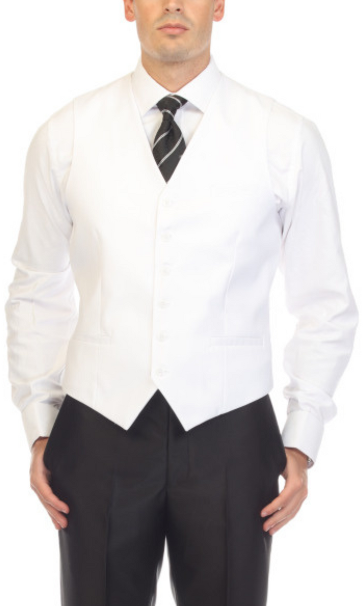 Solo Adjustable Casual &amp; Formal White Vest