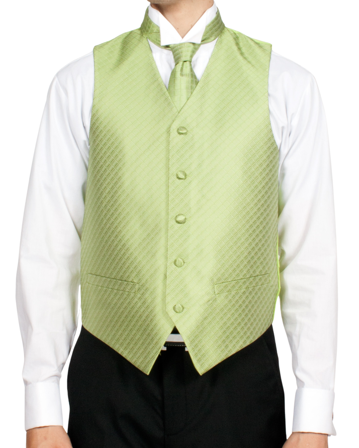 Ferrecci Mens PV300 - Green with Green Back Adjustable Diamond Vest Set