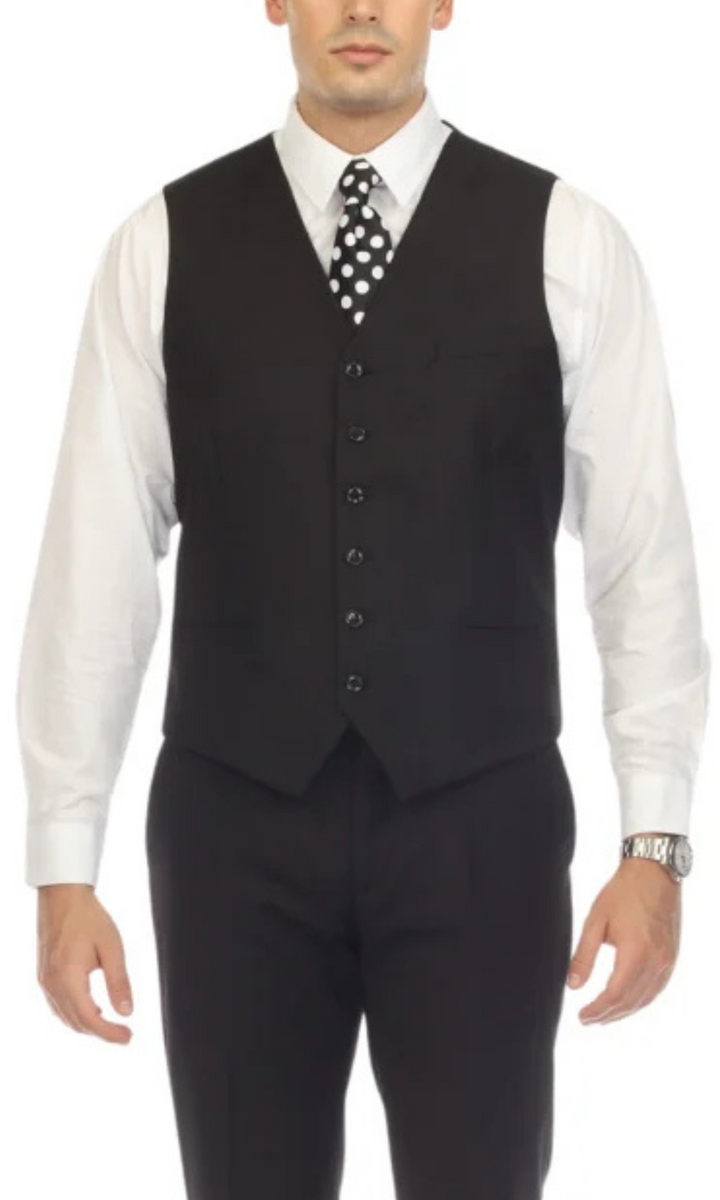 Solo Adjustable Casual &amp; Formal Black Vest