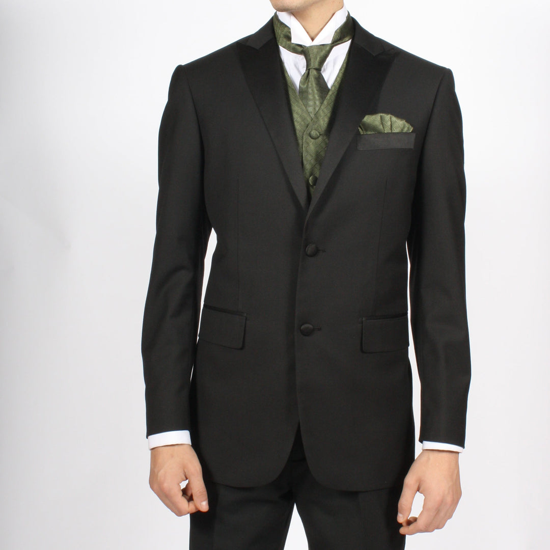 Ferrecci Mens PV300 - Olive with Black Back Adjustable Diamond Vest Set