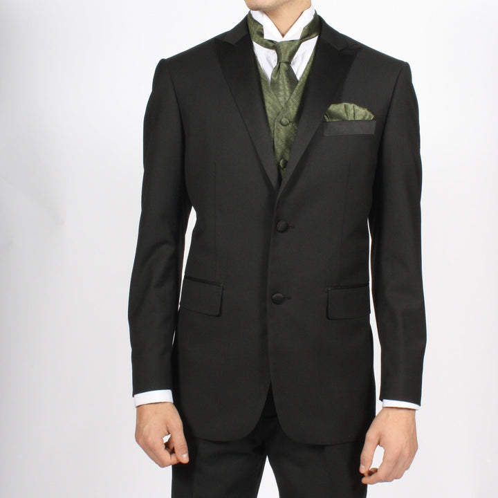Ferrecci Mens PV300 - Olive with Black Back Adjustable Diamond Vest Set