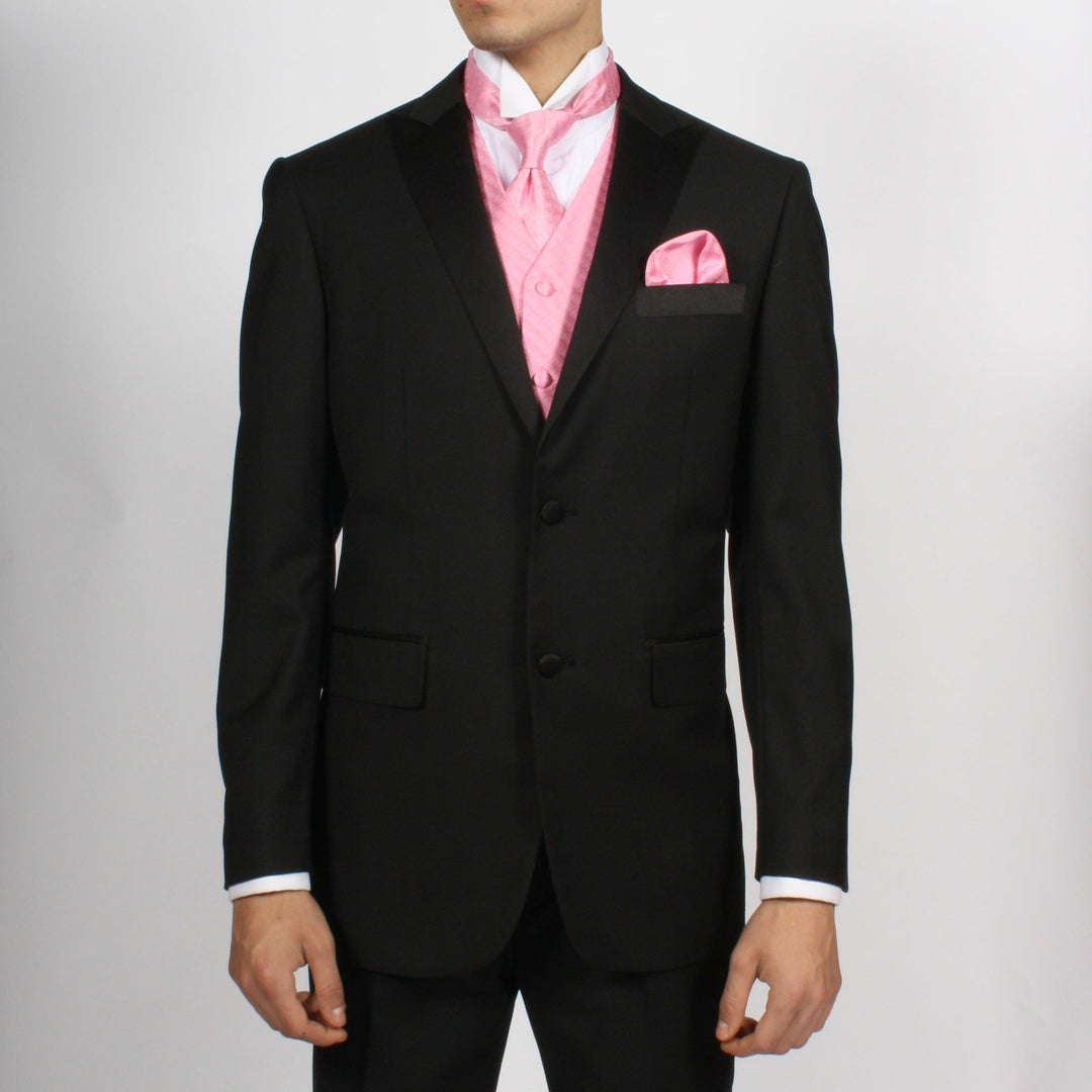 Ferrecci Mens PV300 - Rose with White Back Adjustable Diamond Vest Set