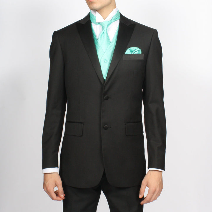 Ferrecci Mens PV300 - Light Turquoise with Light Turquoise Back Adjustable Diamond Vest Set