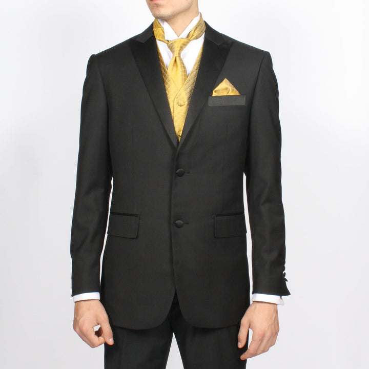 Ferrecci Mens  Yellow Diamond Vest Set - FHYINC best men&