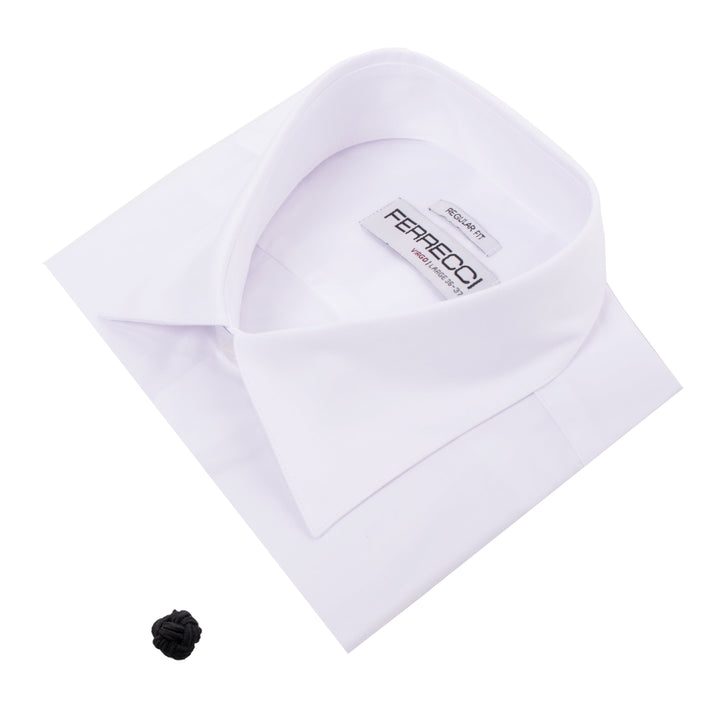 Virgo Snow White Regular Fit French Cuff Dress Shirt - FHYINC best men&