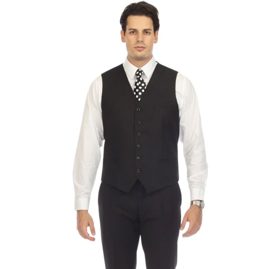 Solo Adjustable Casual &amp; Formal Black Vest