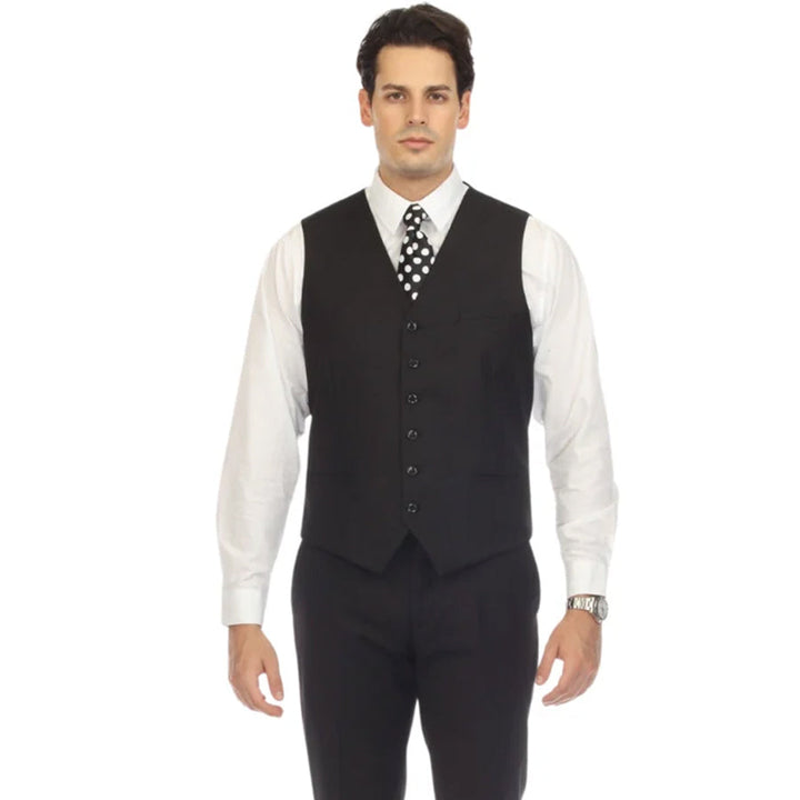 Solo Adjustable Casual &amp; Formal Black Vest