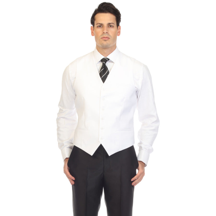 Solo Adjustable Casual &amp; Formal White Vest
