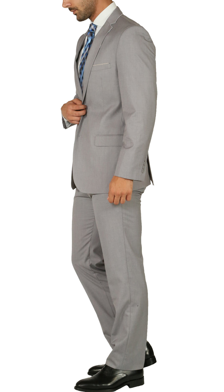 Windsor Light Grey Slim Fit 2pc Suit - FHYINC best men&