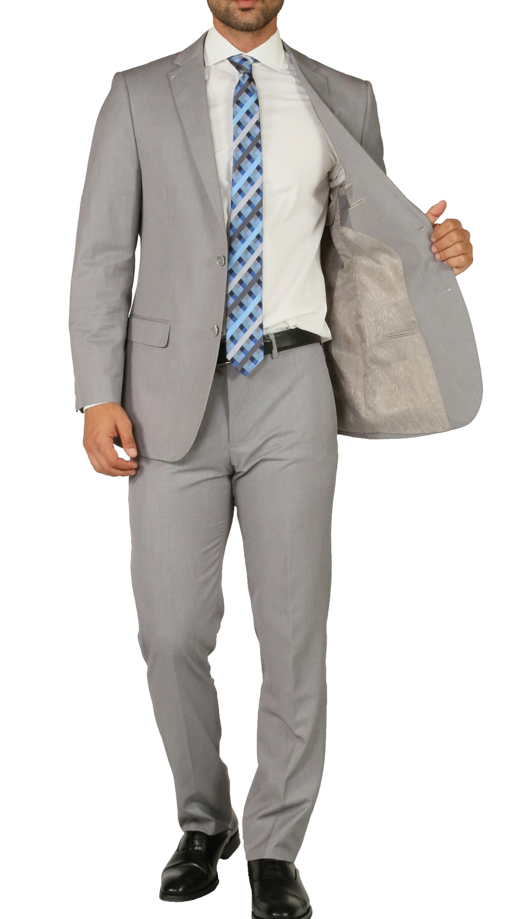 Windsor Light Grey Slim Fit 2pc Suit - FHYINC best men&