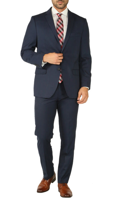 Windsor Navy Slim Fit 2pc Suit - FHYINC best men's suits, tuxedos, formal men's wear wholesale
