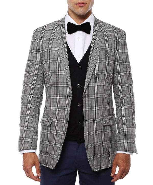 The Zeus Plaid Slim Fit Mens Blazer