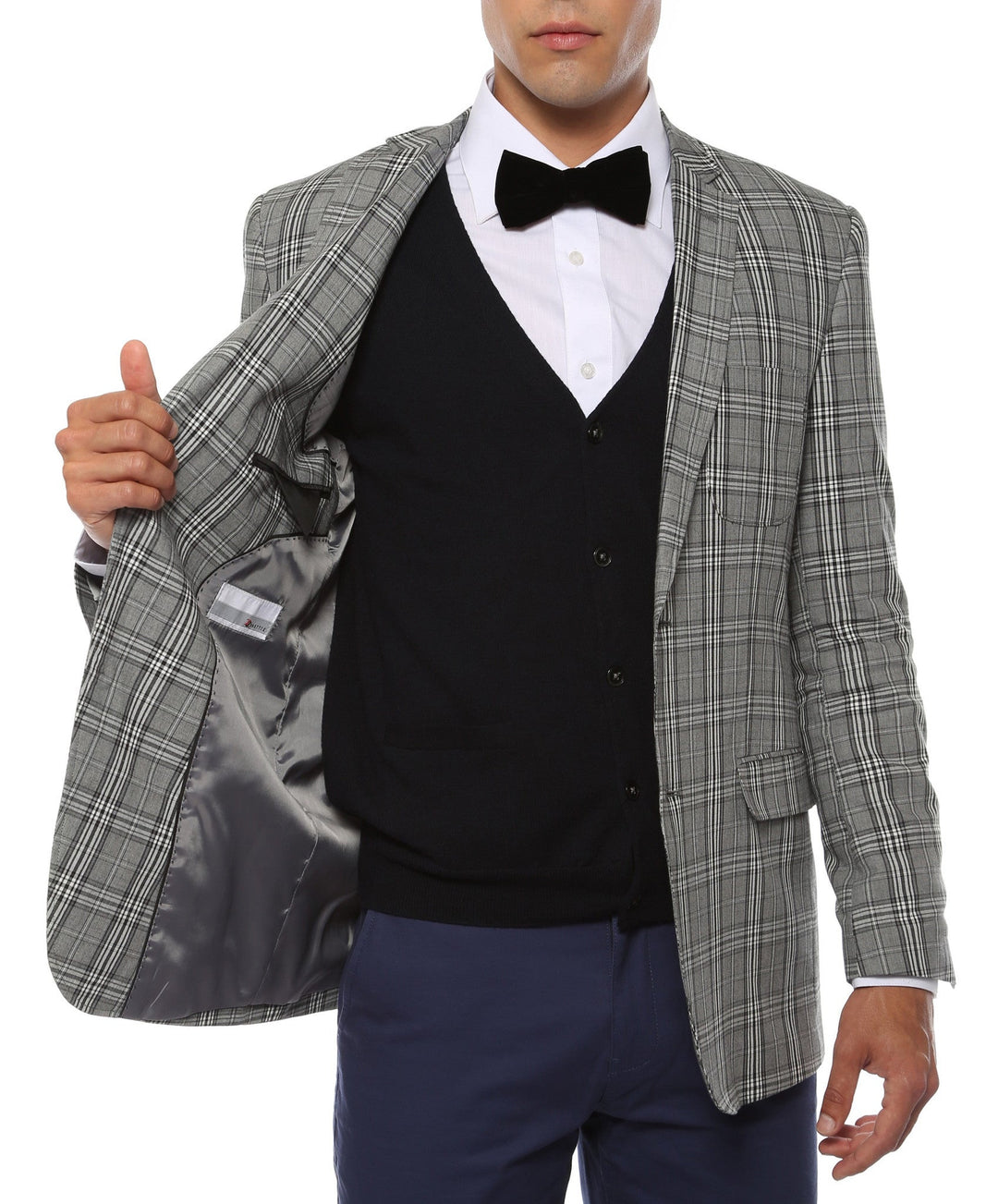 The Zeus Plaid Slim Fit Mens Blazer - FHYINC best men&