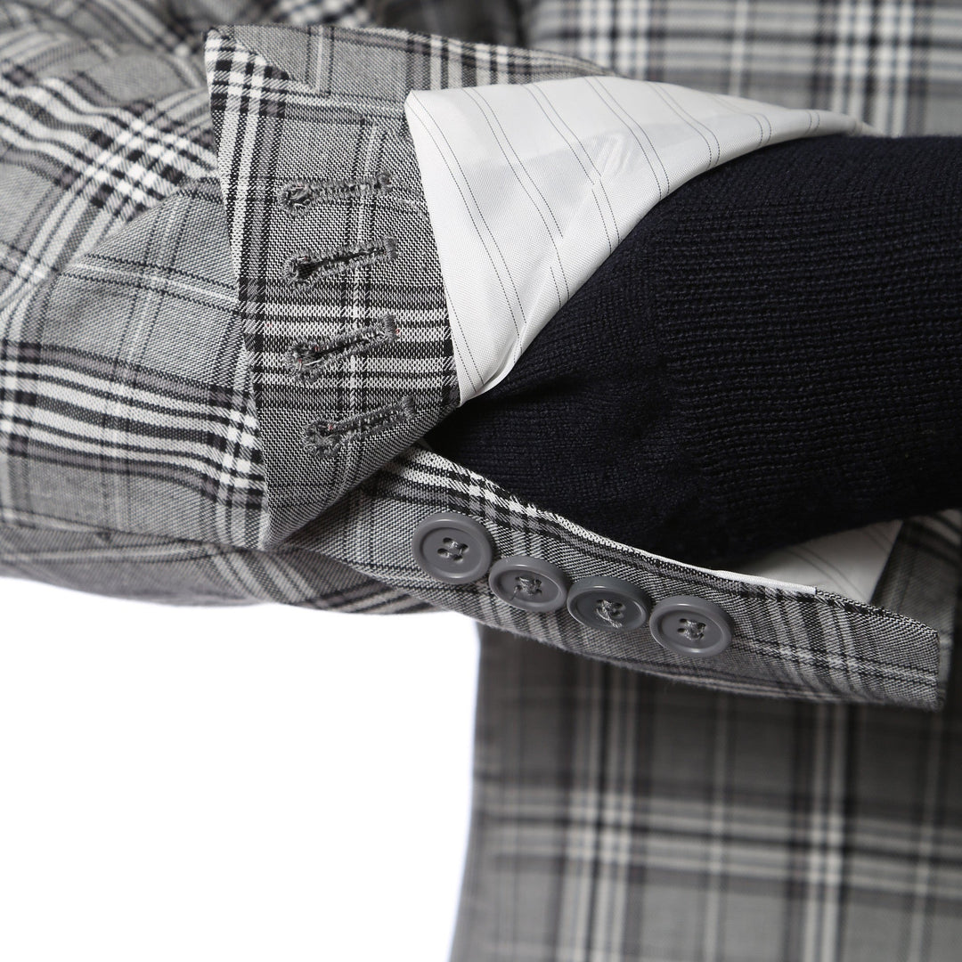 The Zeus Plaid Slim Fit Mens Blazer - FHYINC best men&