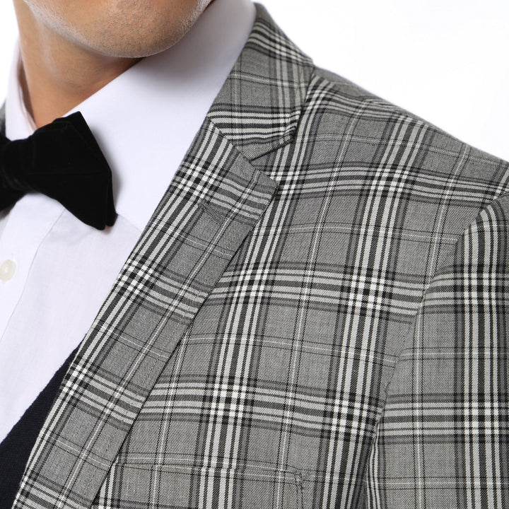 The Zeus Plaid Slim Fit Mens Blazer - FHYINC best men&
