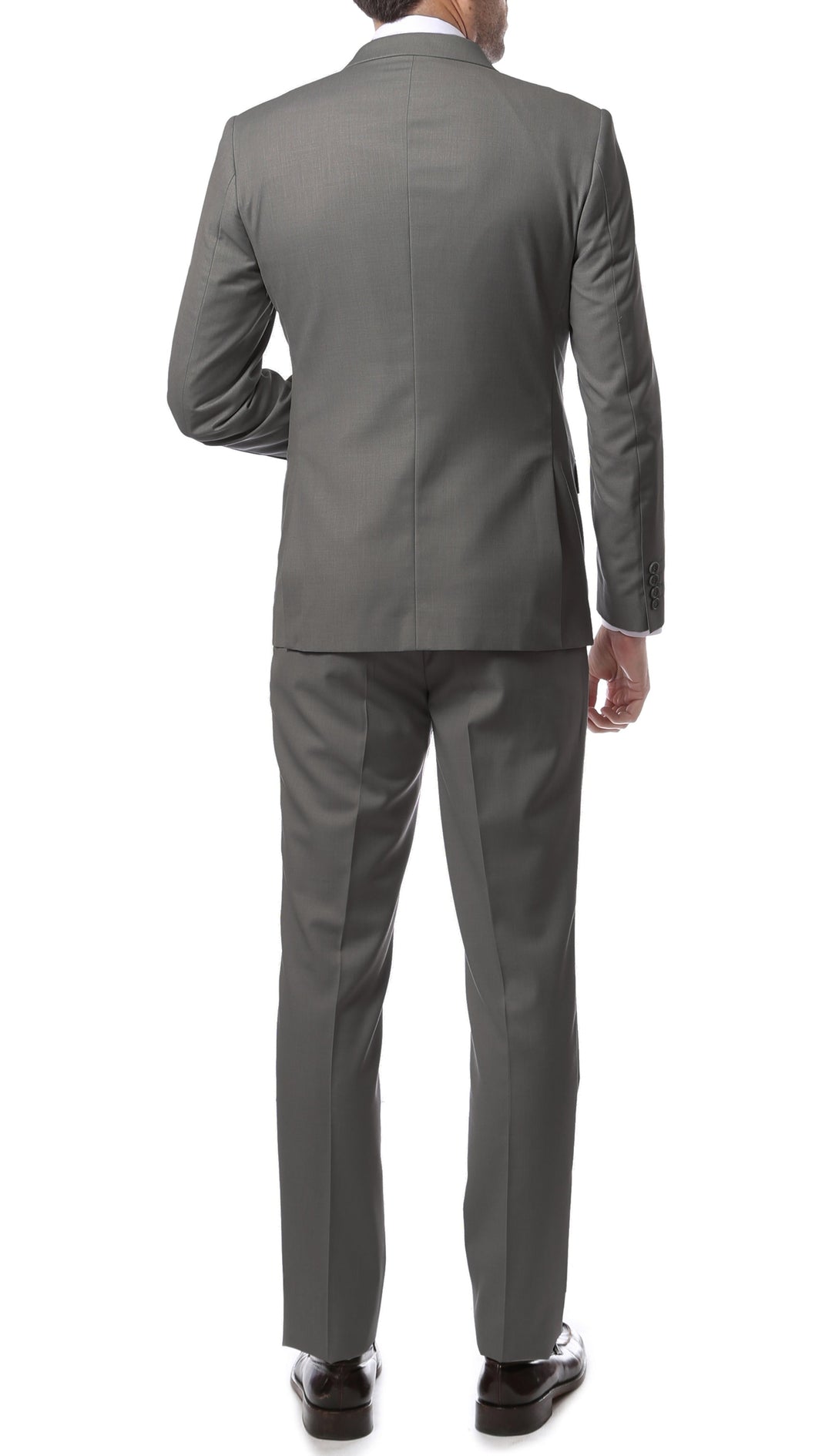 Mens ZNL22S 2pc 2 Button Slim Fit Grey Zonettie Suit - FHYINC best men&