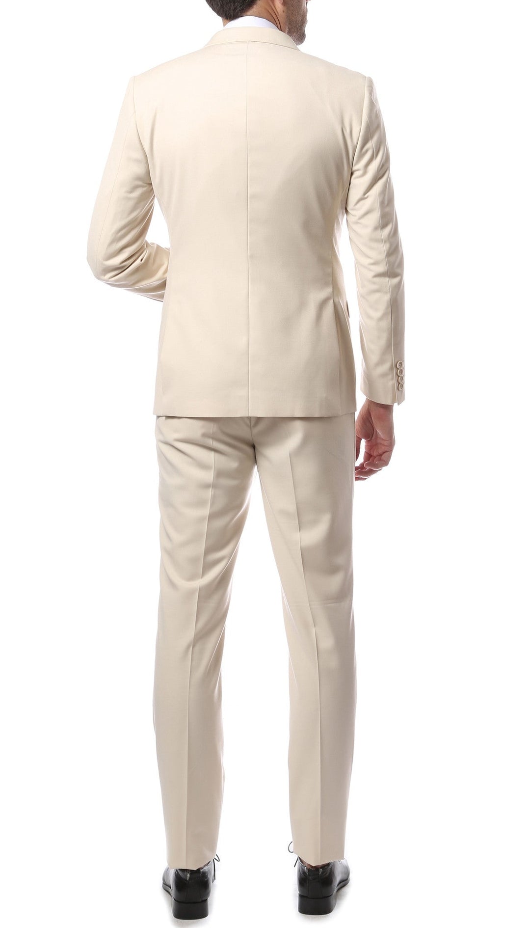 Mens ZNL22S 2pc 2 Button Slim Fit Tan Zonettie Suit - FHYINC best men&