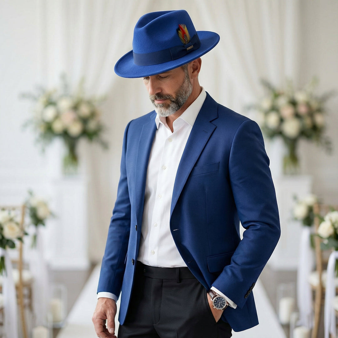 royal blue dress hat VALERA KENTUCKY DERBY HAT