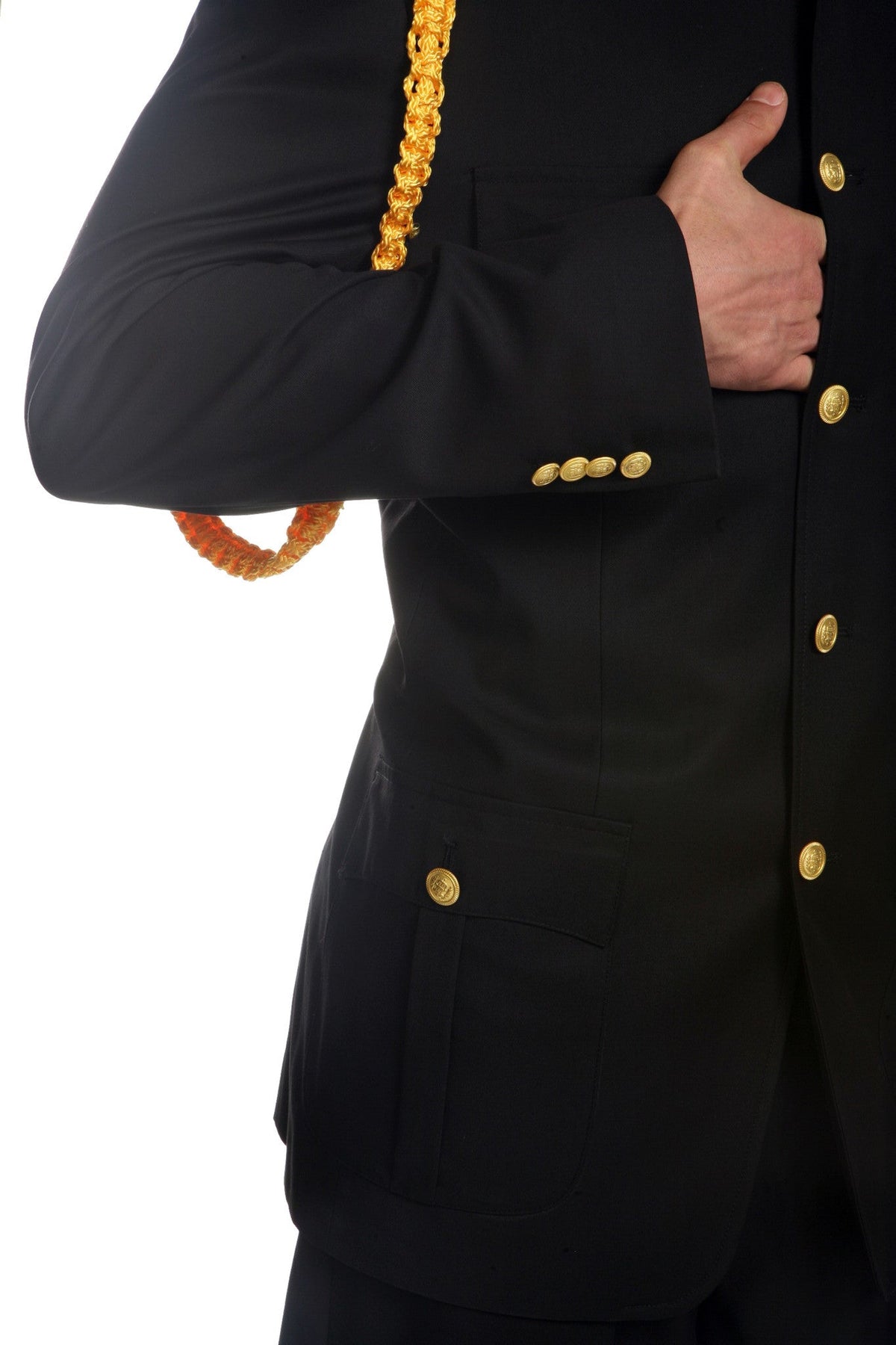Ferrecci Mens Black Military Cadet Uniform 56L/50W Ferrecci Mens Black Military Cadet Uniform 56L/50W