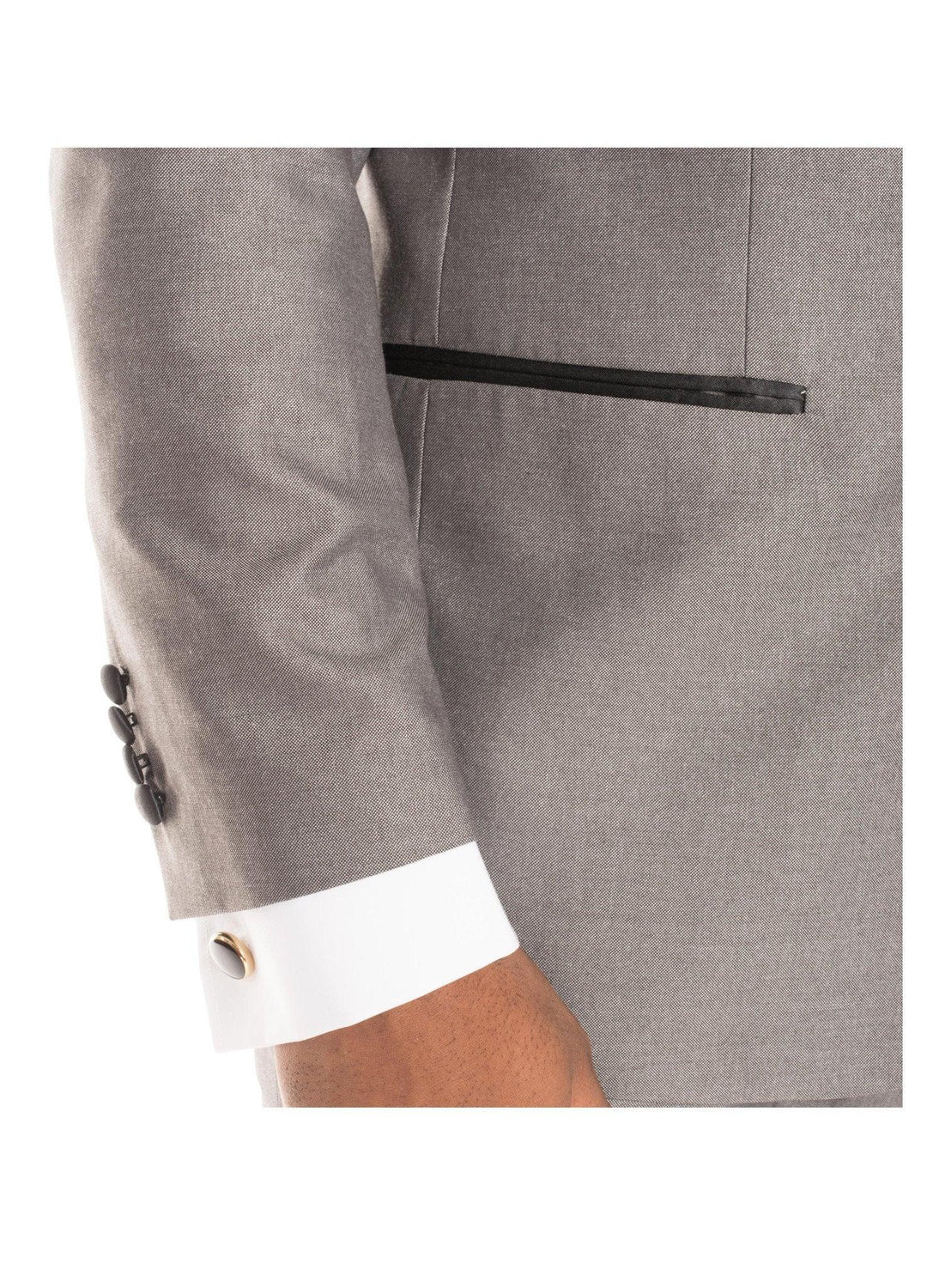 Celio Grey &amp; Black Slim Fit 3 Piece Tuxedo - Ferrecci USA 