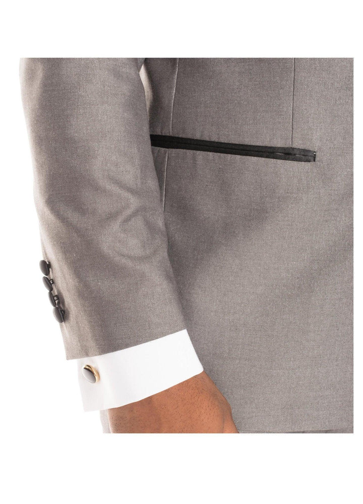 Celio Grey &amp; Black Slim Fit 3 Piece Tuxedo - Ferrecci USA 