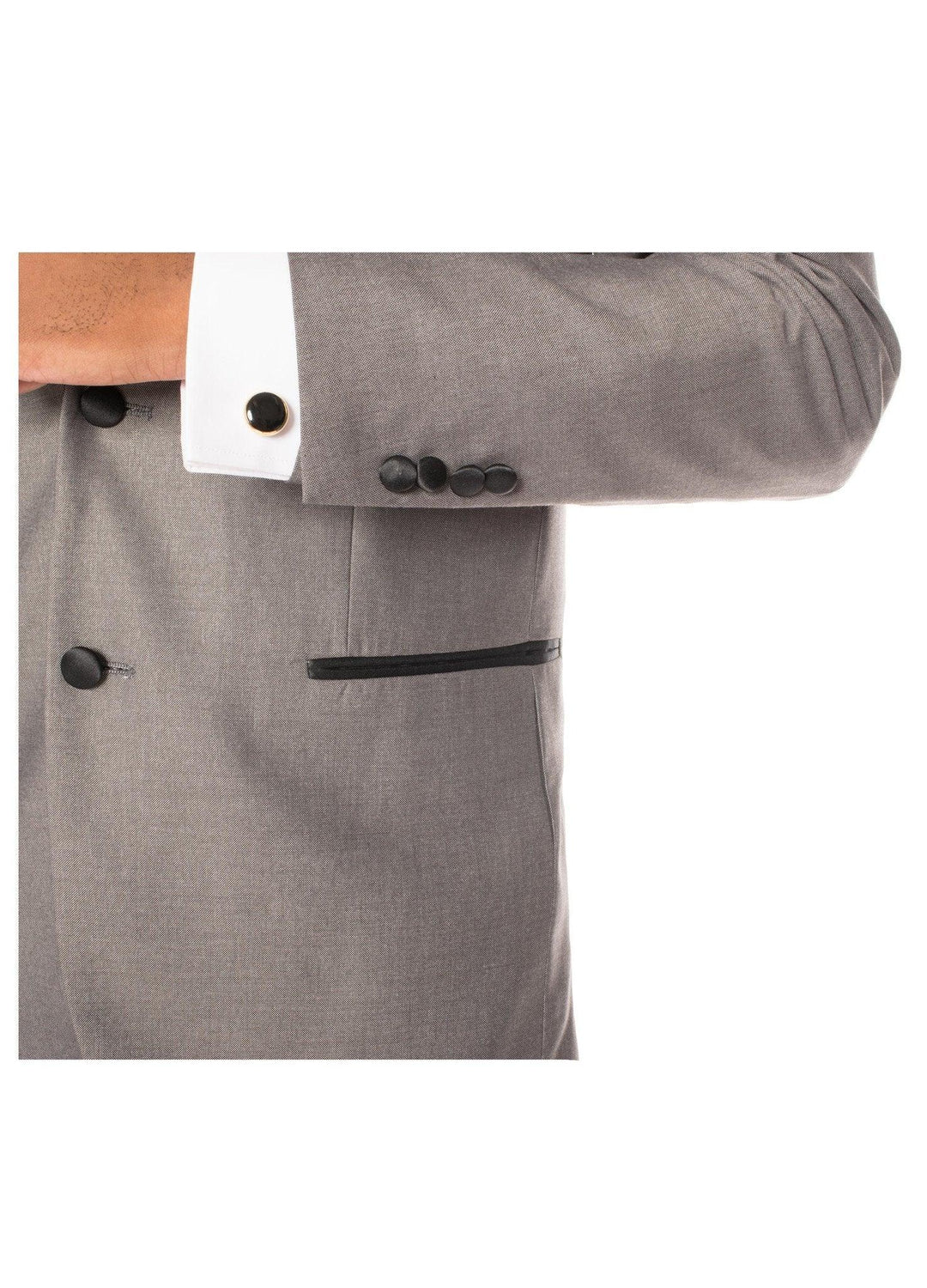 Celio Grey &amp; Black Slim Fit 3 Piece Tuxedo - Ferrecci USA 