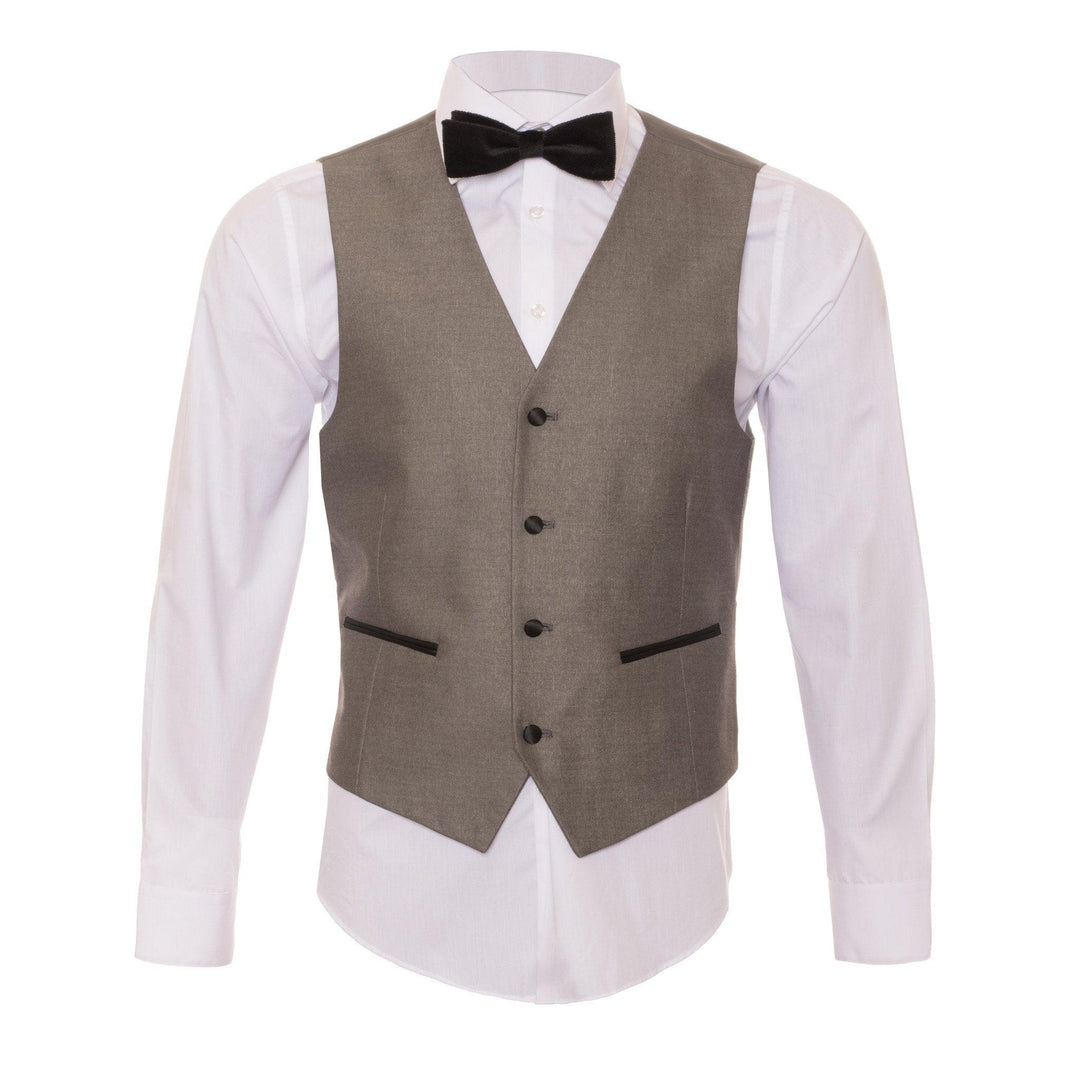 Celio Grey &amp; Black Slim Fit 3 Piece Tuxedo - Ferrecci USA 
