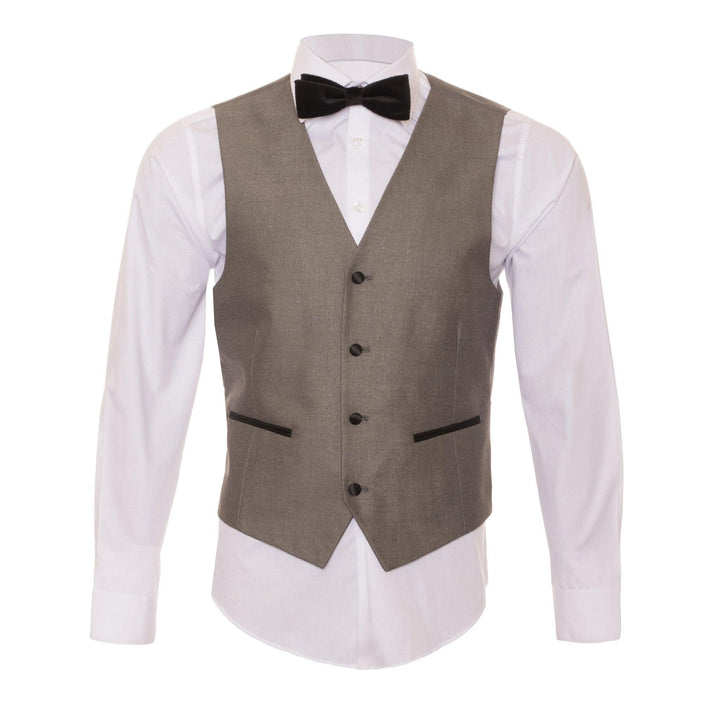 Celio Grey &amp; Black Slim Fit 3 Piece Tuxedo - Ferrecci USA 