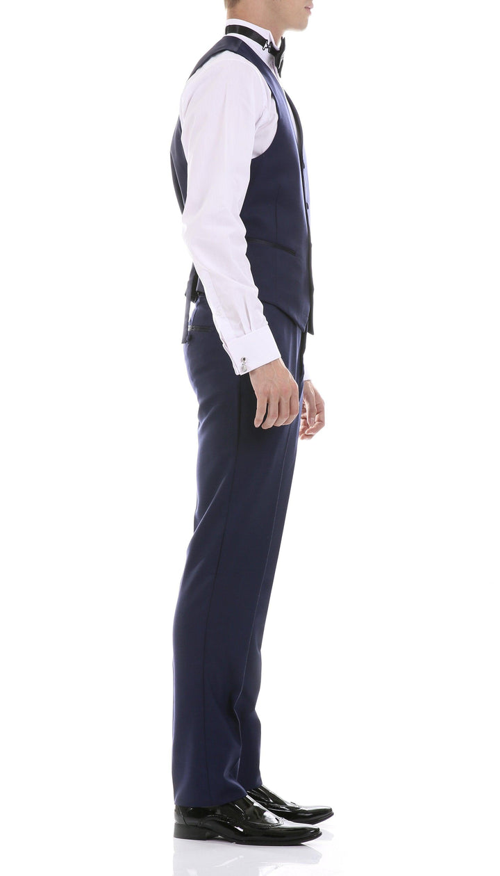 Celio Navy Slim Fit 3 Piece Tuxedo - Ferrecci USA 
