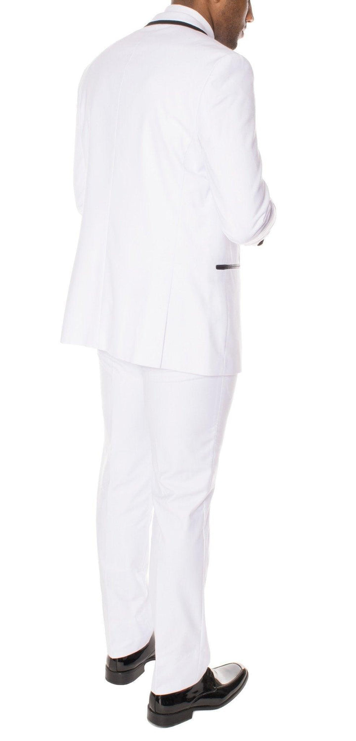 Celio White &amp; Black 3 piece Slim Fit Tuxedo - Ferrecci USA 