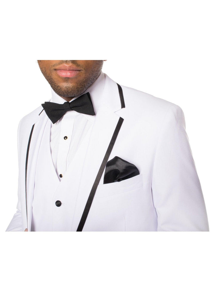 Celio White &amp; Black 3 piece Slim Fit Tuxedo - Ferrecci USA 