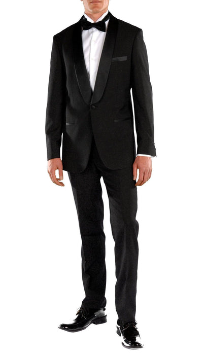 Falls Black Slim Fit 2 Piece Tuxedo - Ferrecci USA 