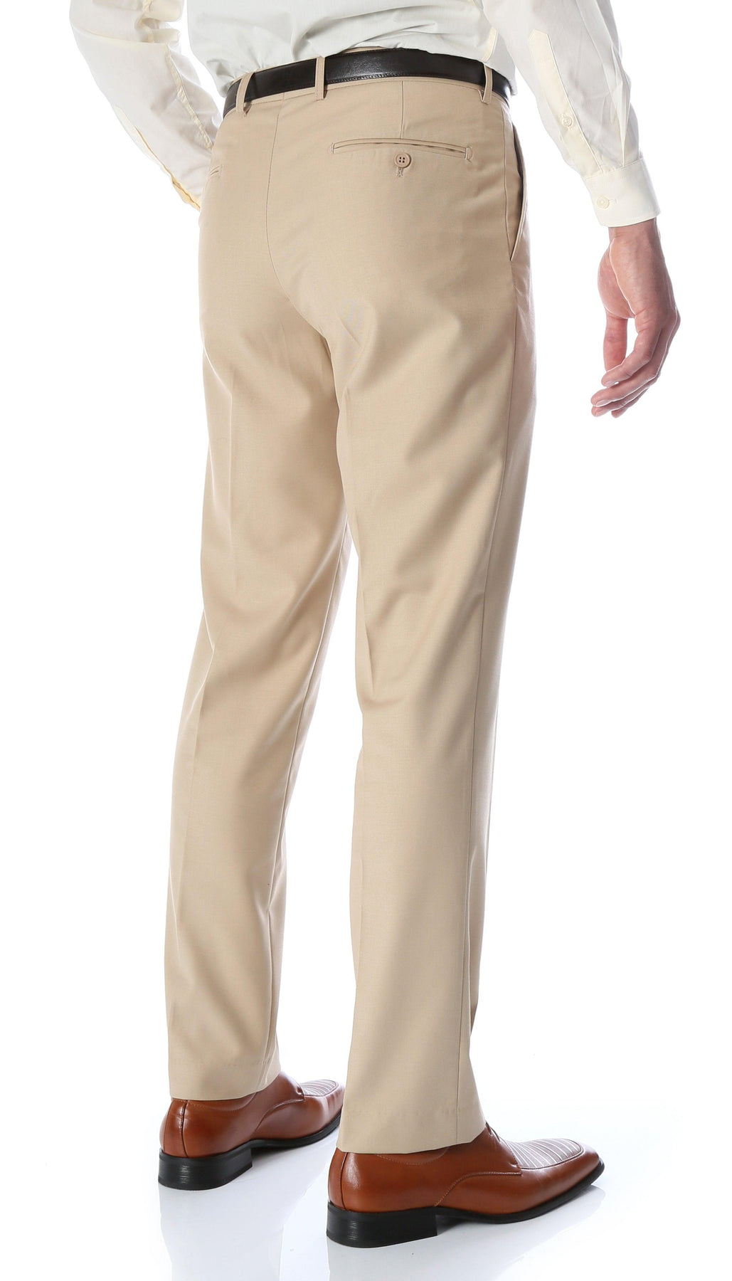 Ferrecci Men's Halo Tan Slim Fit Flat-Front Dress Pants 46x30 Ferrecci Men's Halo Tan Slim Fit Flat-Front Dress Pants 46x30