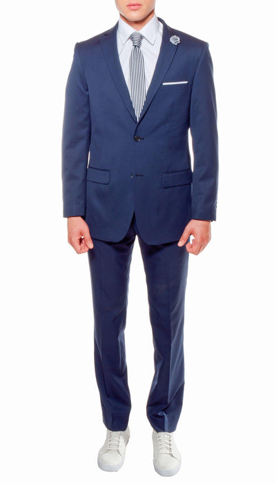 Ferrecci Mens Savannah Navy Slim Fit 3 Piece Suit - Ferrecci USA 