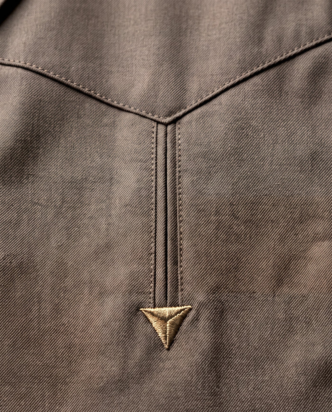 Western yoke detail, brown western suit